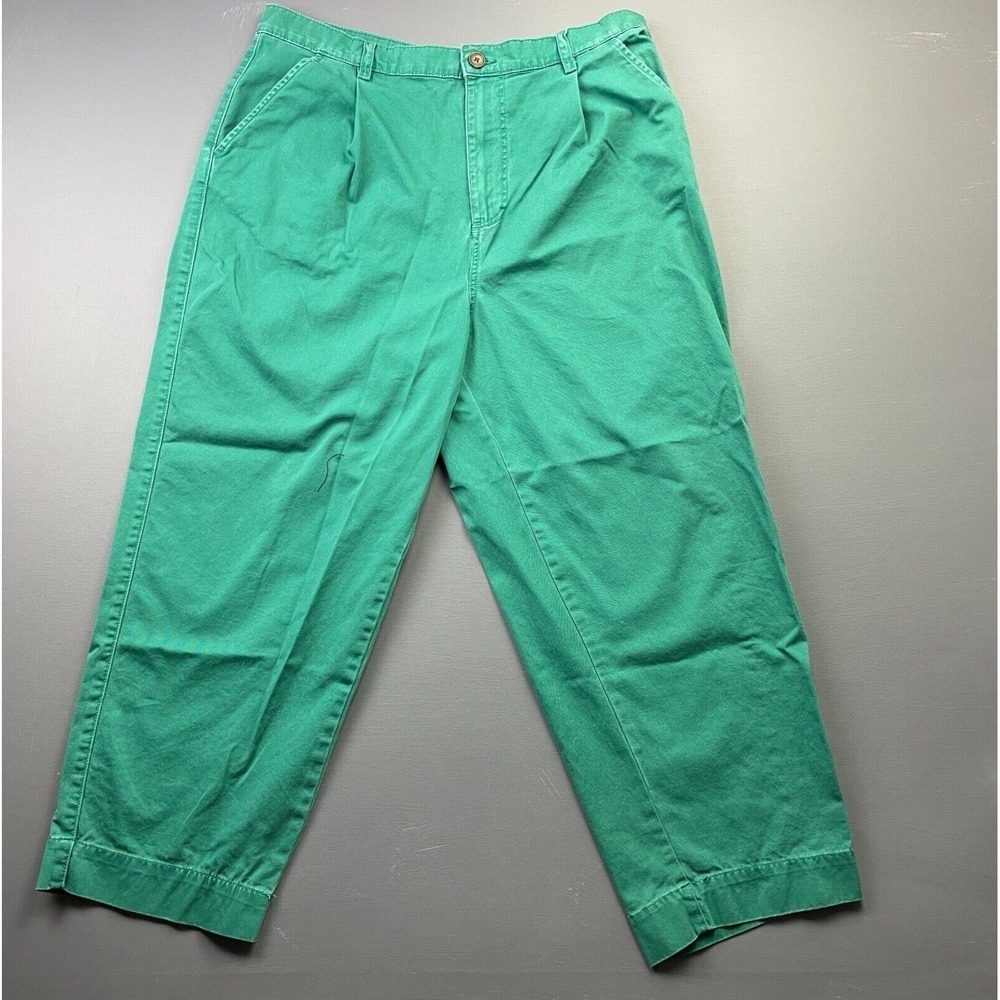 Urban Outfitters Pants Women's 36 Green High Waist Wide Leg Cropped Capri Chino